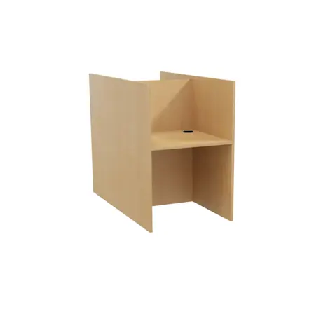 Student Study Booths - (Back to Back) - H1230 x W800 x D1600mm - Two Person - Oak